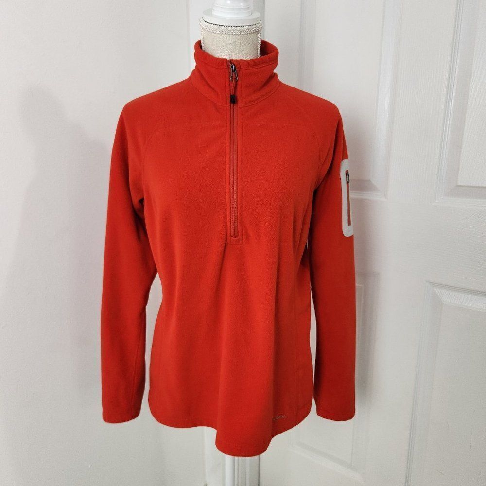 Eddie Bauer First Ascent Pullover Womens PL Red Fleece Hiking Climbing Gorpcore